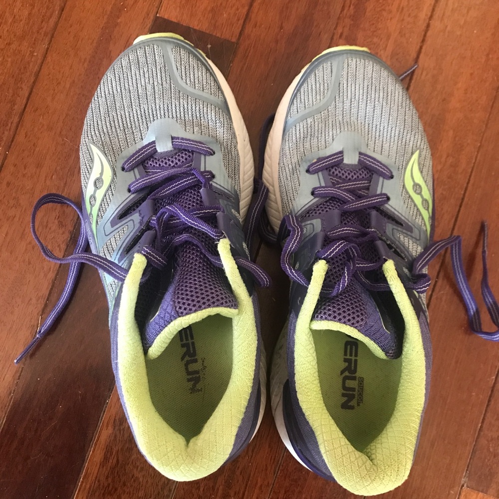 Saucony Everun Women’s 6 Grey Green Purple Running